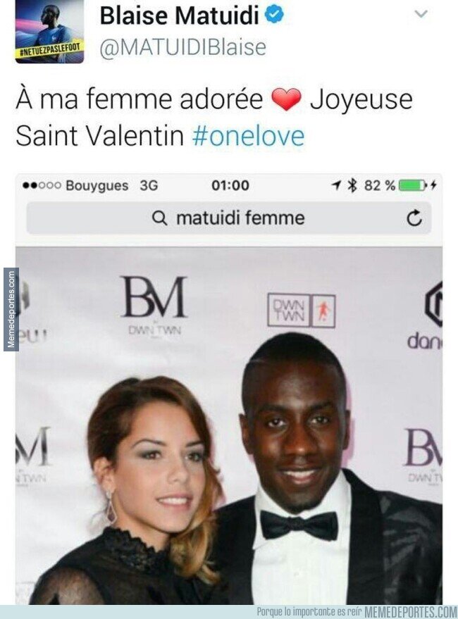1215715 - Por lejos, la mejor felicitación de San Valentín, la de Matuidi.