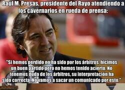 Enlace a El presidente del Rayo se acaba de mear en la cara de toda una institución. Honor.