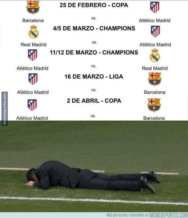 1216203 - El calendario del Atleti el próximo mes y medio