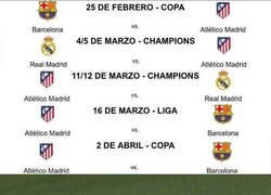 Enlace a El calendario del Atleti el próximo mes y medio
