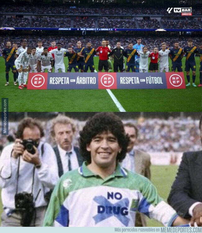 1216304 - El Madrid posando con el cartel de respeto al árbitro