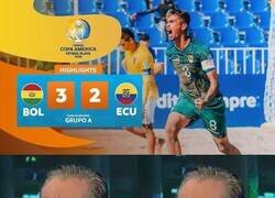 Enlace a Cómo te va a ganar al fútbol playa Bolivia, hermano