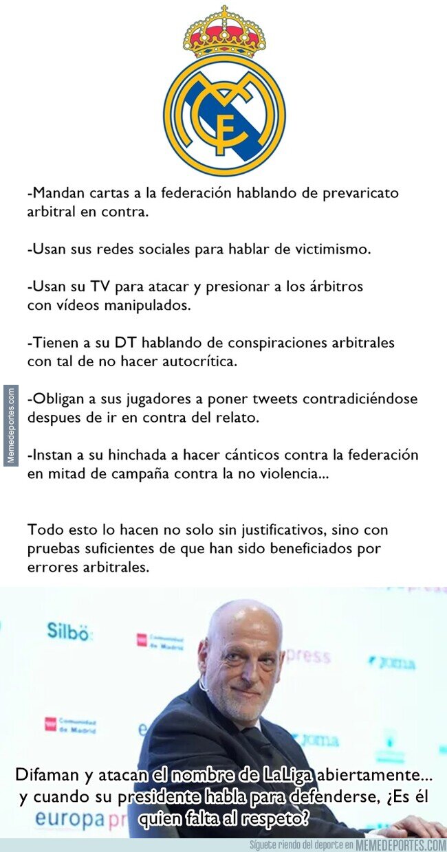 1216424 - Real Madrid es una institución tan pérfida que hacen ver a un tipo como Tebas como el tipo bueno