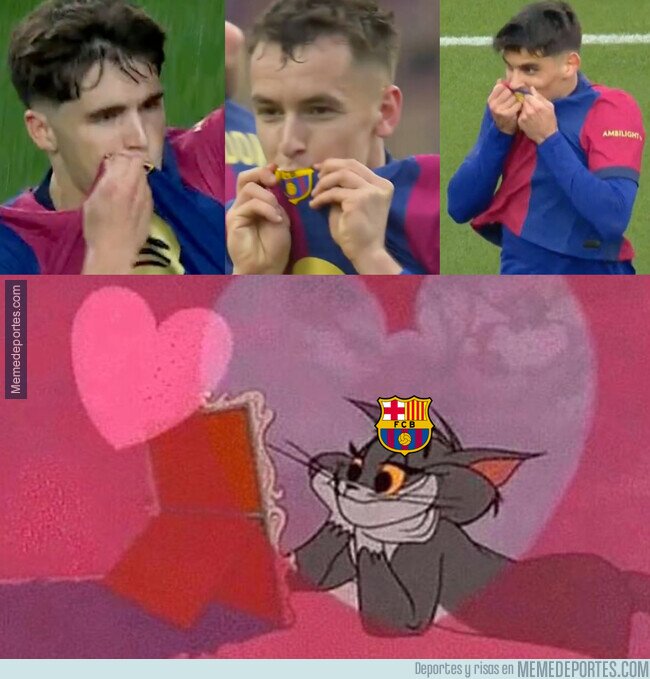 1216775 - Marcan su primer gol con el Barça y lo celebran besando el escudo