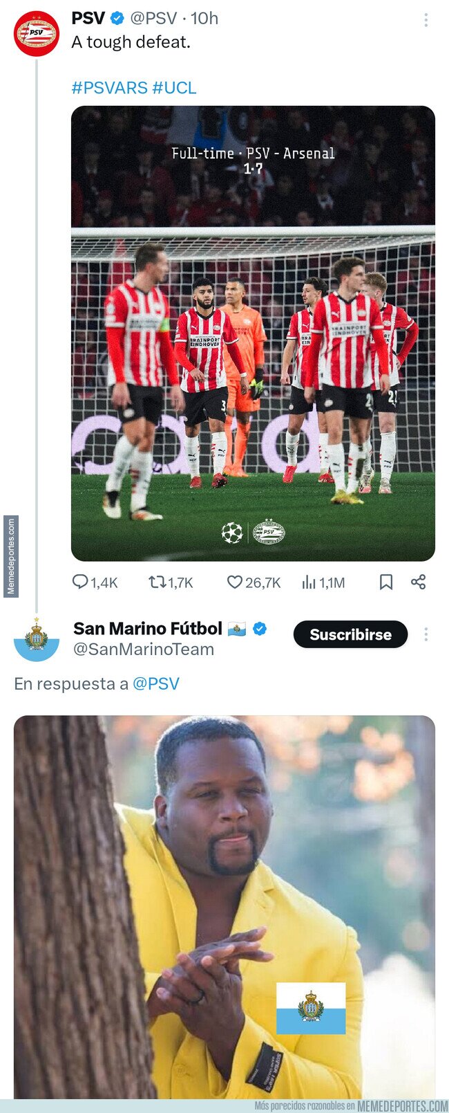 1216910 - San Marino reacciona a la abultada derrota del PSV