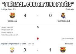 Enlace a El Barça mostrando cómo se juega en inferioridad