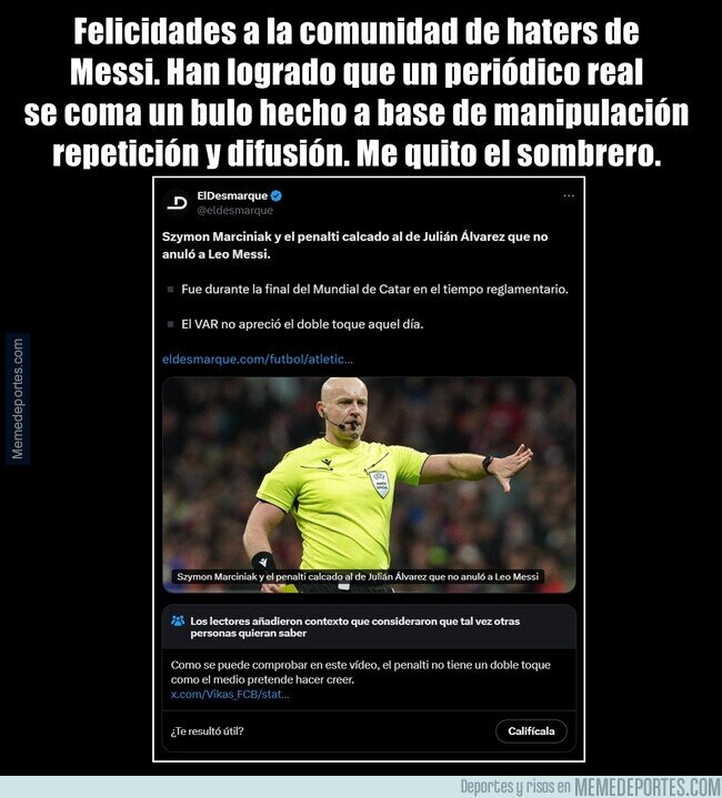 1217697 - ¿Han notado como últimamente los haters de Messi están desatados con la información falsa?