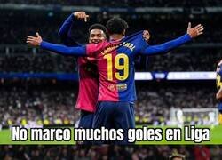 Enlace a Lamine se guarda los goles para partidos importantes