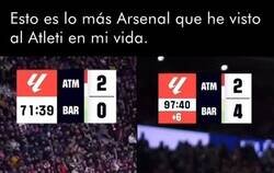 Enlace a El Atleti se queda sin piernas frente al Barça