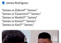 Enlace a James tiene la autoestima por las nubes