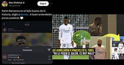 Enlace a Benzema por fin ya es fan de Vinicius Jr