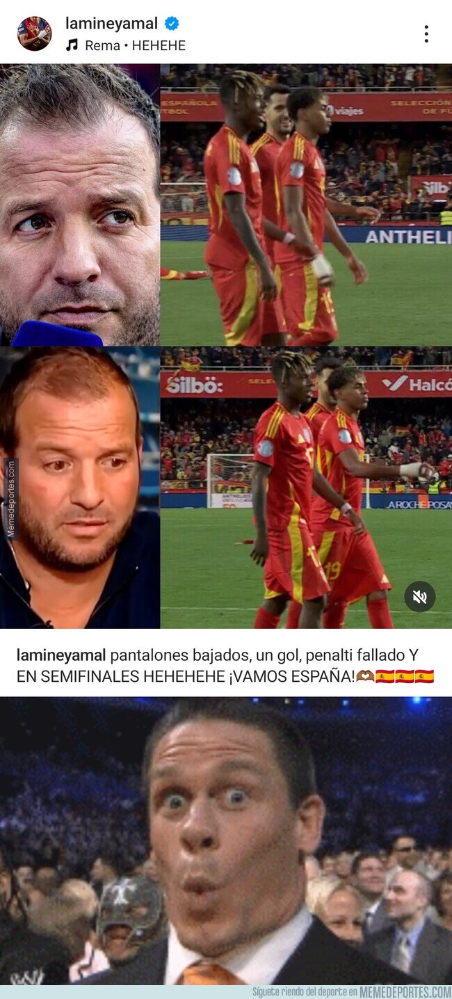 1218288 - Lamine publica en redes la cara de Van der Vaart