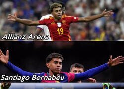 Enlace a Lamine Yaml ha nacido para brillar en grandes estadios y en grandes momentos. Nada que reprocharle con su temprana edad
