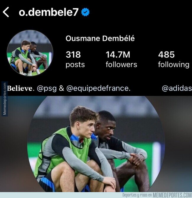 1218403 - Ahora Dembélé se ha cambiado su foto de perfil donde aparece con Gavi. Yo que se...