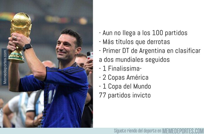 1218409 - Scaloni ya es por mérito el mejor entrenador de la historia de Argentina