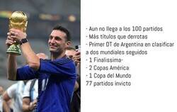 Enlace a Scaloni ya es por mérito el mejor entrenador de la historia de Argentina