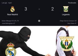 Enlace a El Leganés fue atracado en el Bernabeu