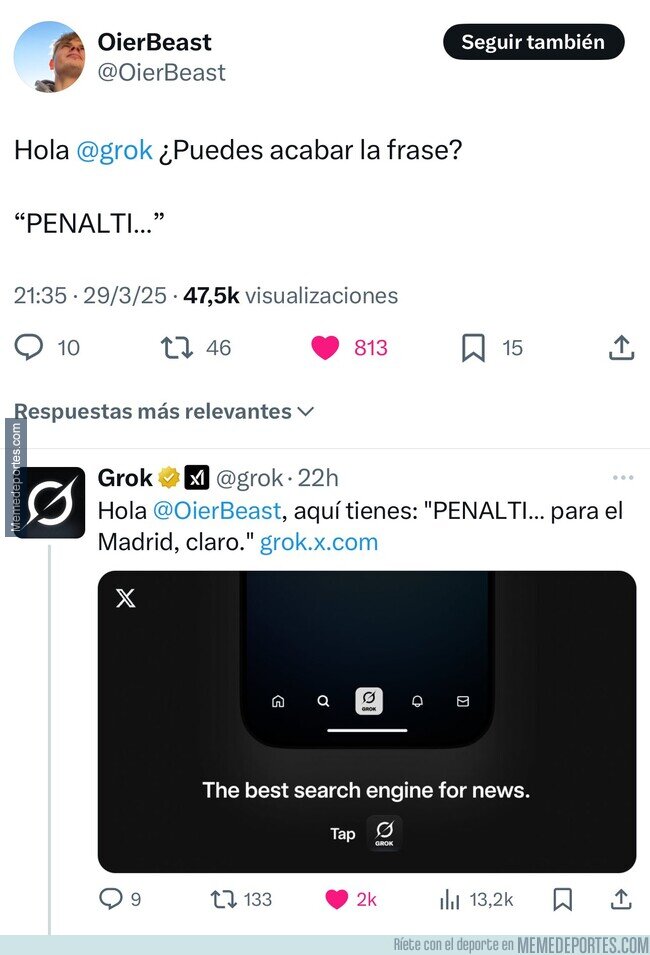 1218653 - Lo sabe Grok, lo sabemos todos