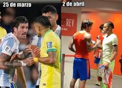 Enlace a Raphinha y De Paul saben mejor que nadie como manejar una rivalidad