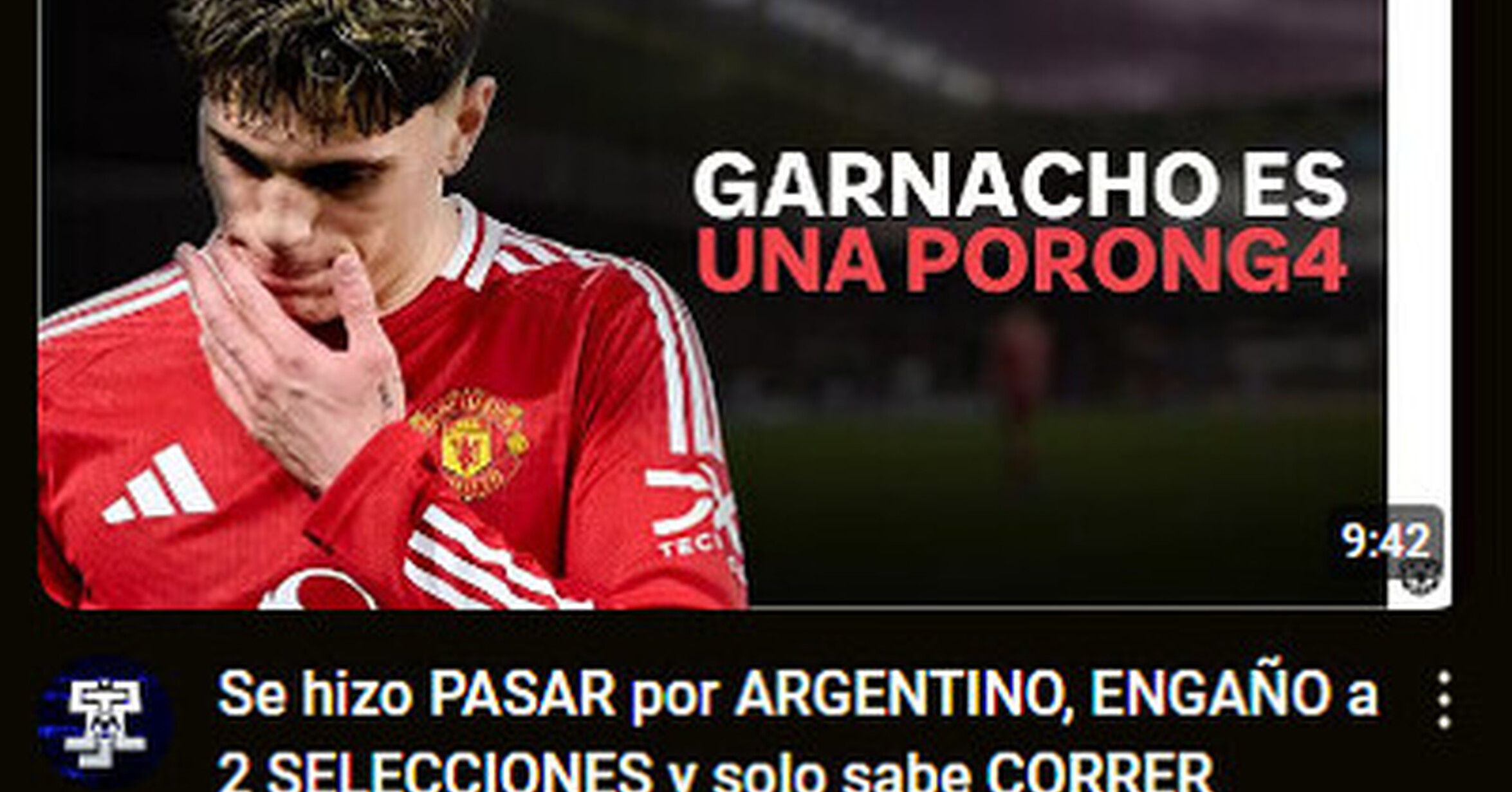 Garnacho bajo la lupa en argentina