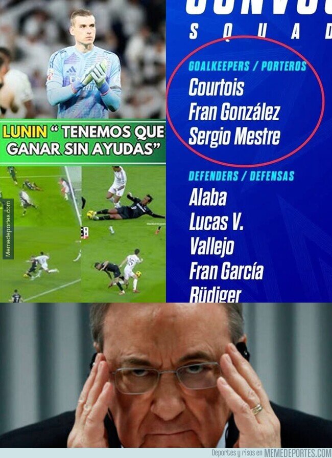 1219226 - Lunin se cae de la convocatoria por Champions despues de sus declaraciones contra el régimen