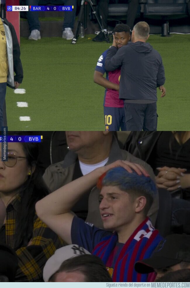 1219349 - La reacción de todo culé al ver que entraba Ansu
