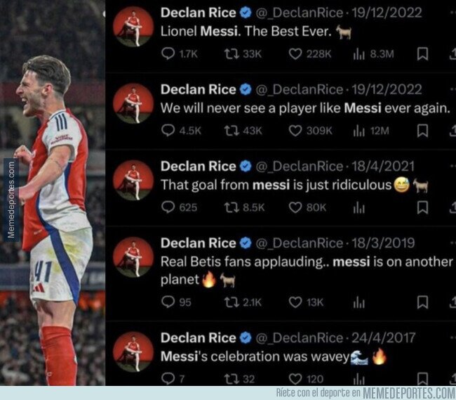 1219433 - Al Madrid le marcó dos tiros libres un fan confeso de Messi