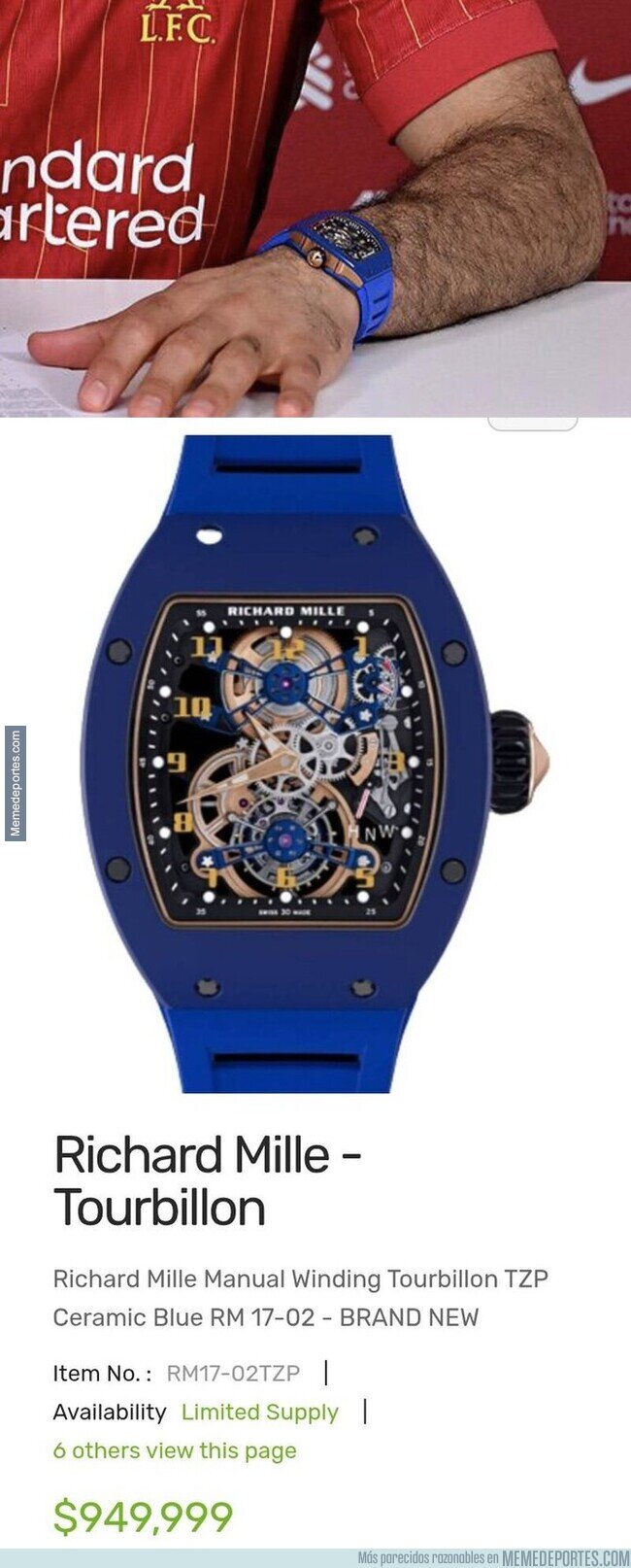 1219472 - Muy humilde el reloj que lleva Salah en la firma de su nuevo contrato con el Liverpool