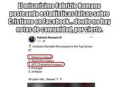 Enlace a El Marketing de Cristiano es tan bestial que le ha quitado credibilidad a Fabrizio Romano. Increíble.