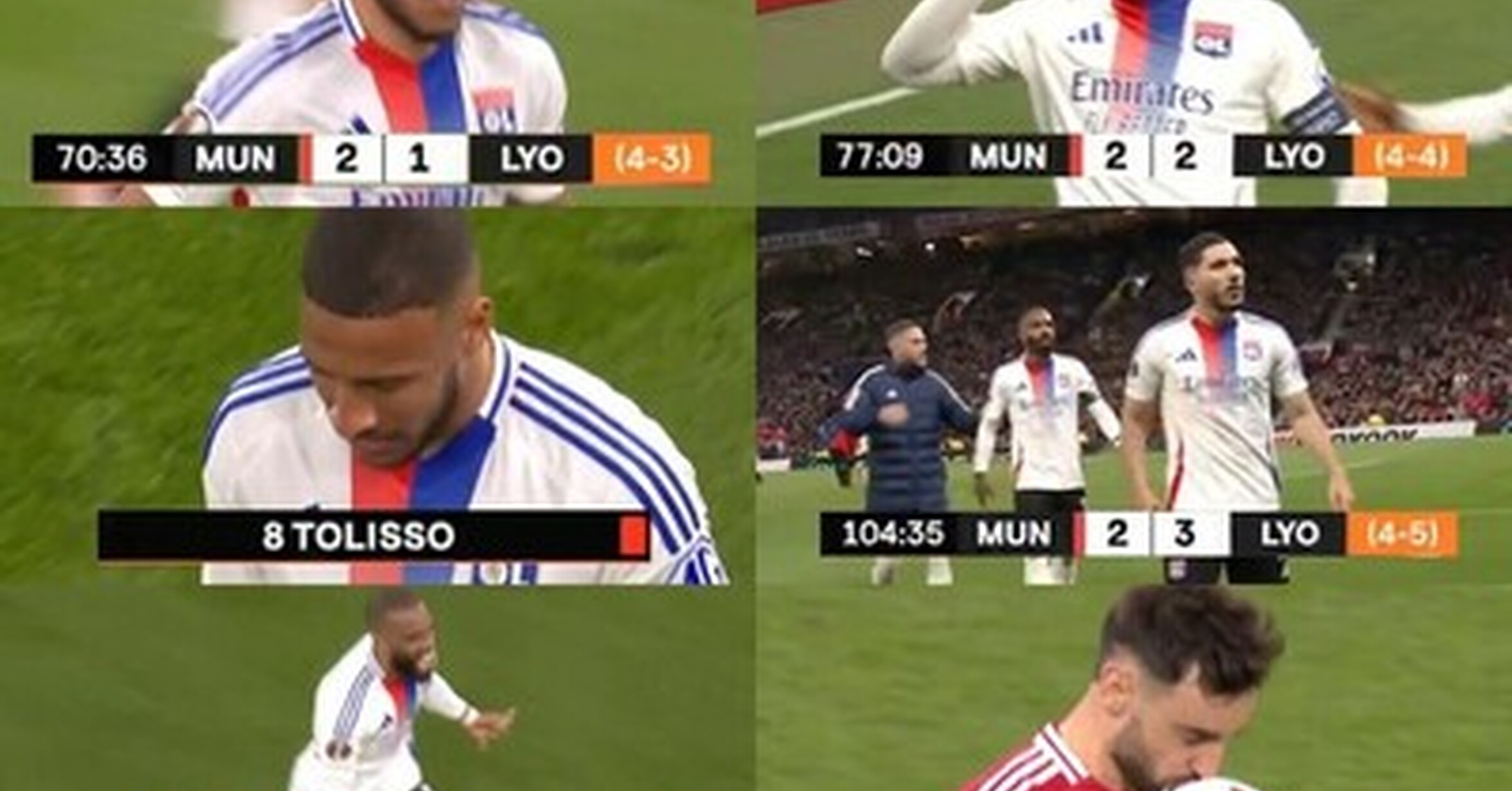 Partidazo en Europa League con remontada incluída