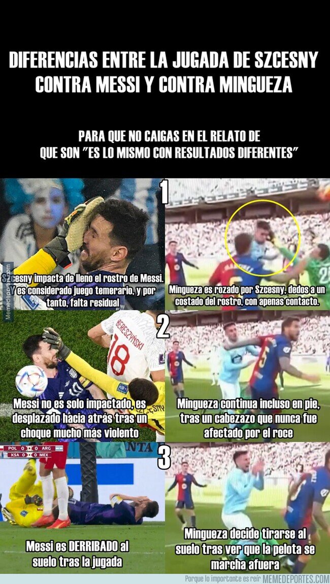 1220221 - No te dejes engañar. Las jugadas de Szcesny contra Mingueza y Messi NO son igual