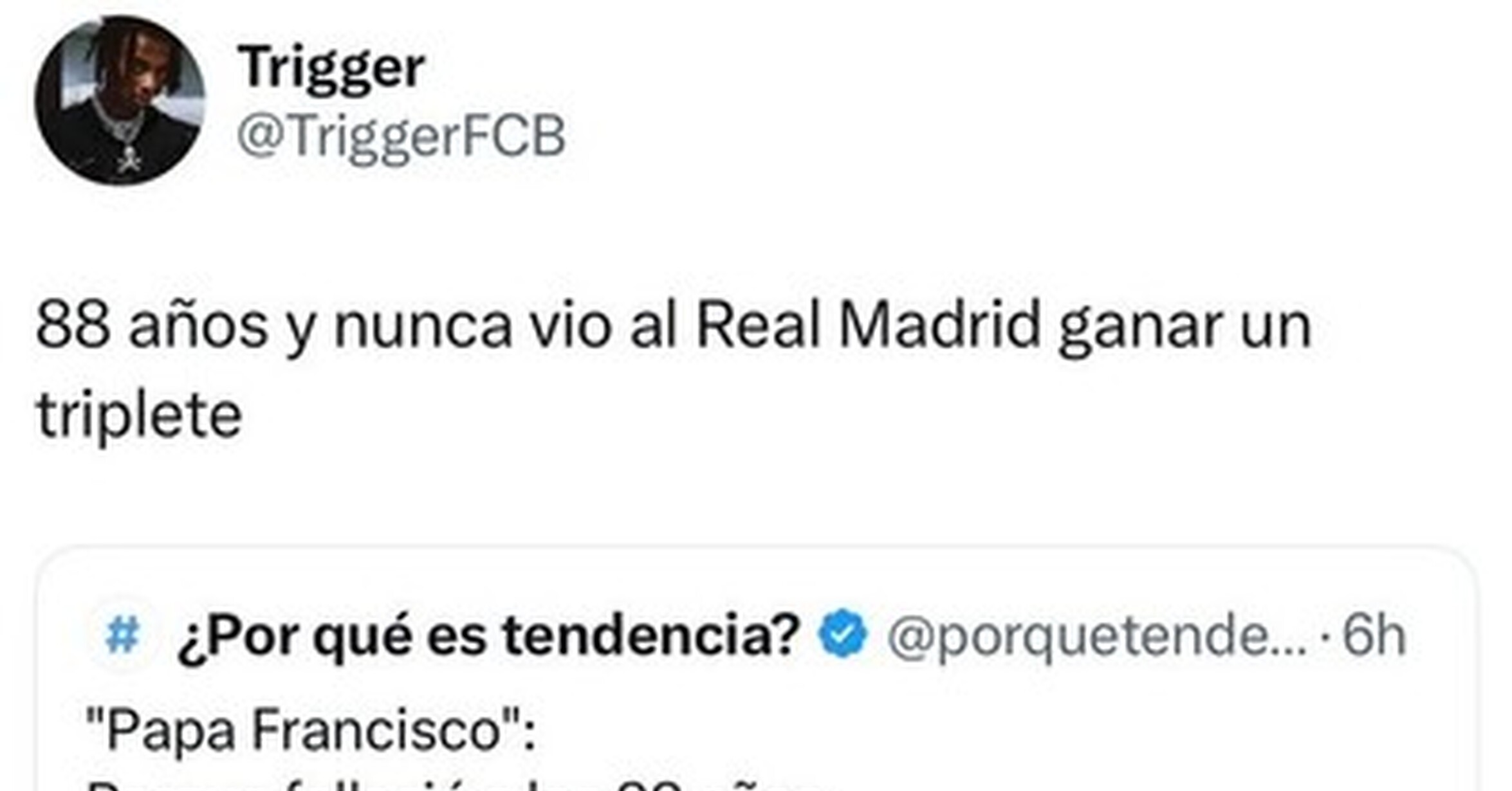 Tremendo dato el del Papa Francisco