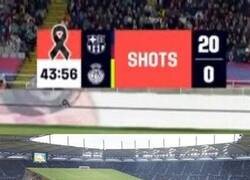 Enlace a El Barça antes del medio tiempo ya había hecho 20 remates al arco. Que locura.