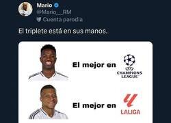 Enlace a El triplete en sus manos