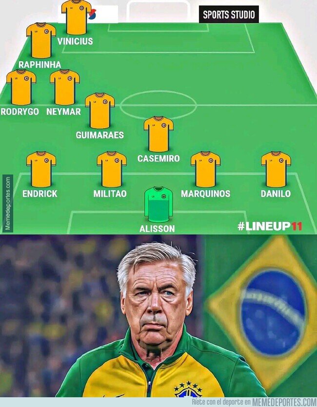 1220783 - Posible alineación de Brasil con Ancelotti