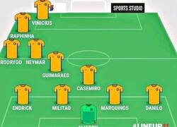 Enlace a Posible alineación de Brasil con Ancelotti