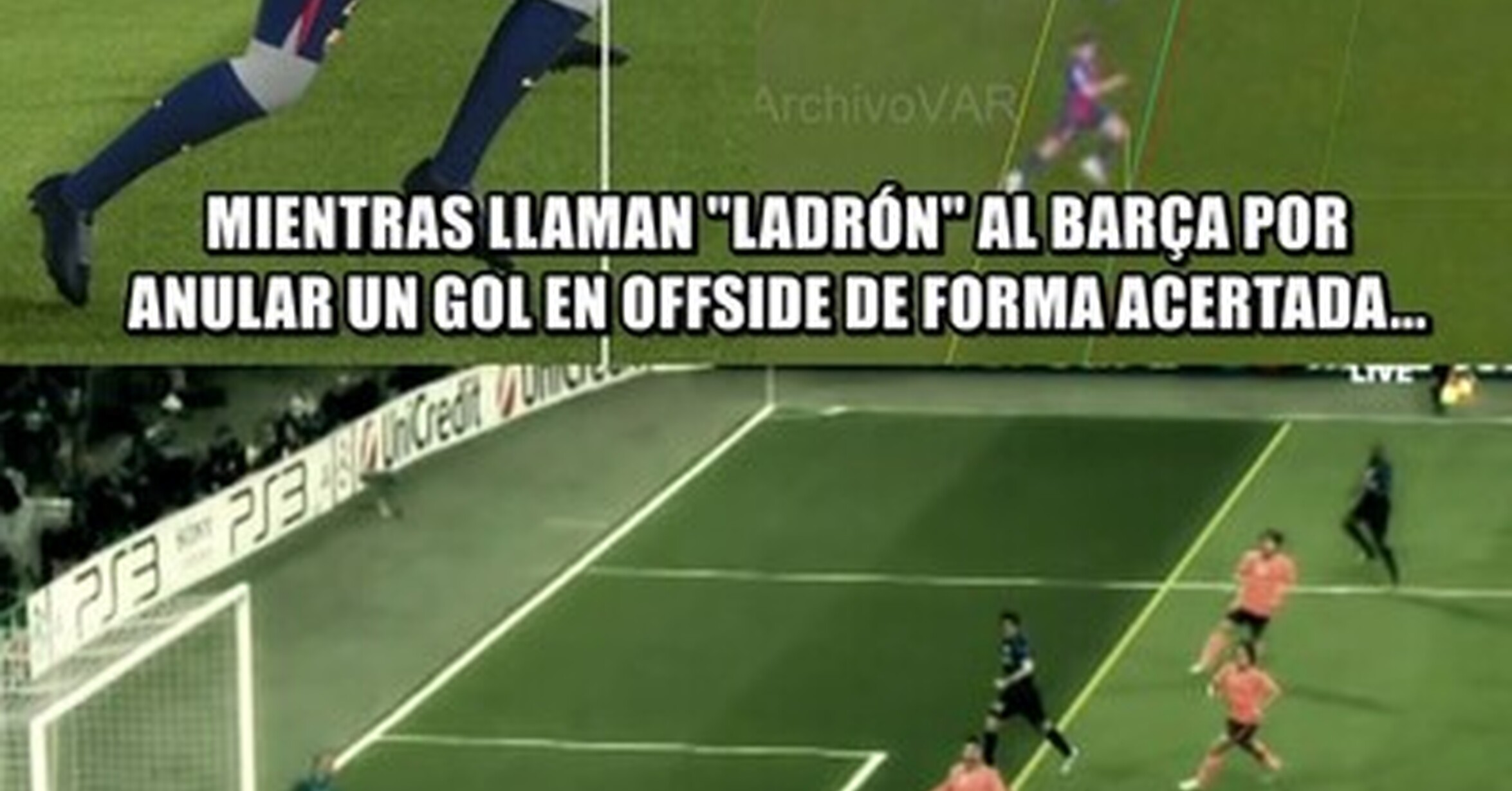 Hablemos de goles en offside, si quieren.