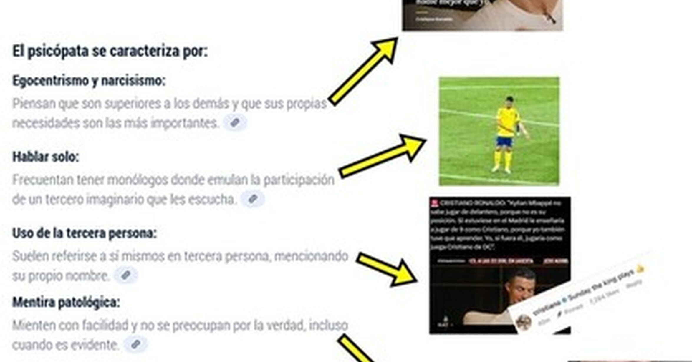 ¿Es Cristiano Ronaldo un psicópata?