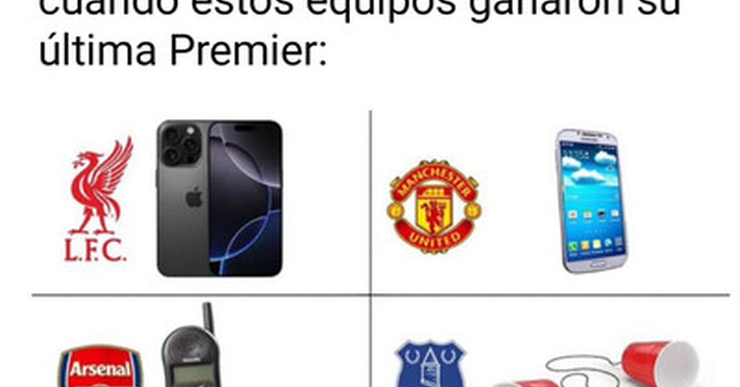 Los móviles cuando ganaron su última Premier