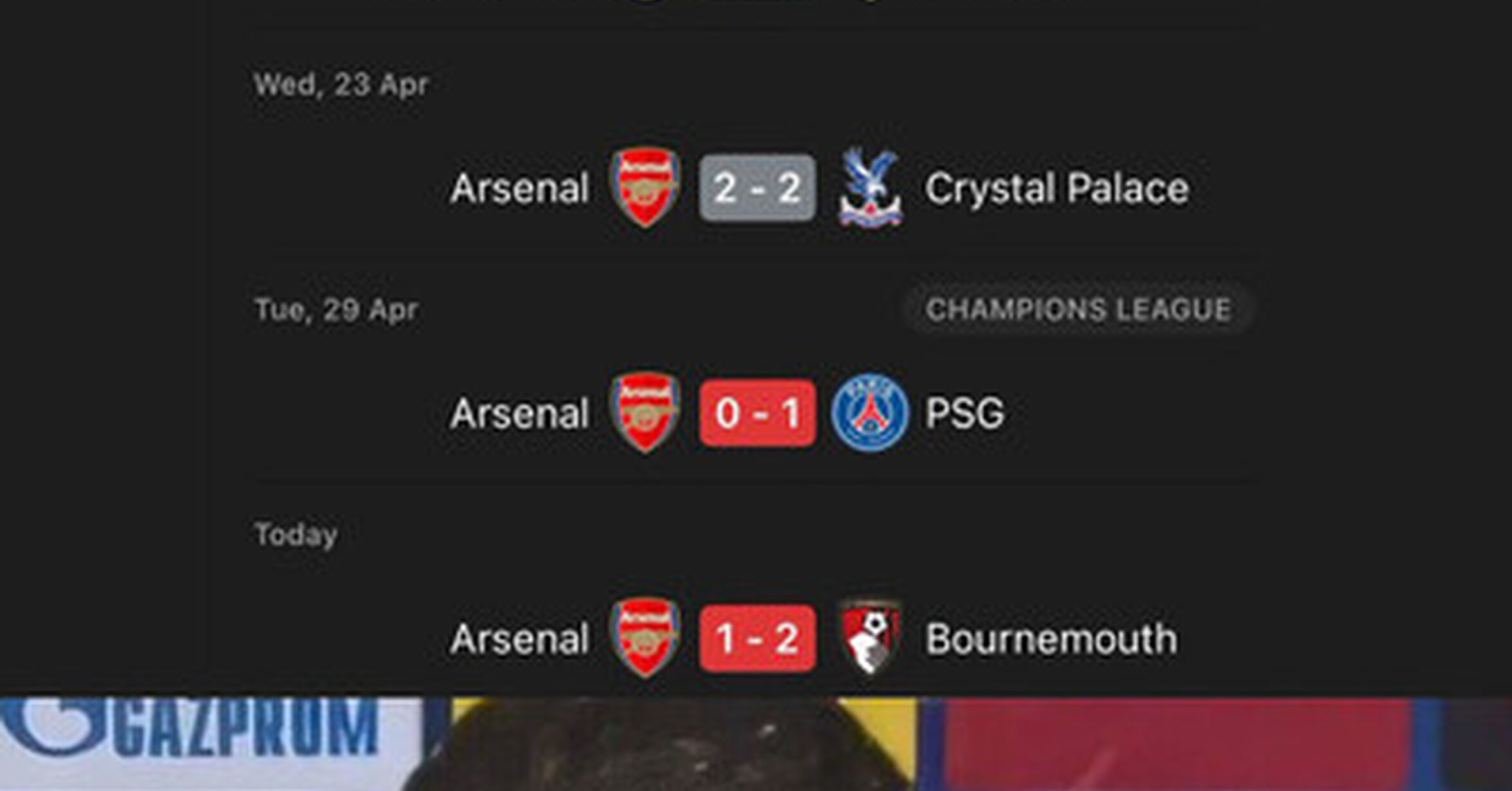 El Arsenal solo es capaz de ganarle a un equipo