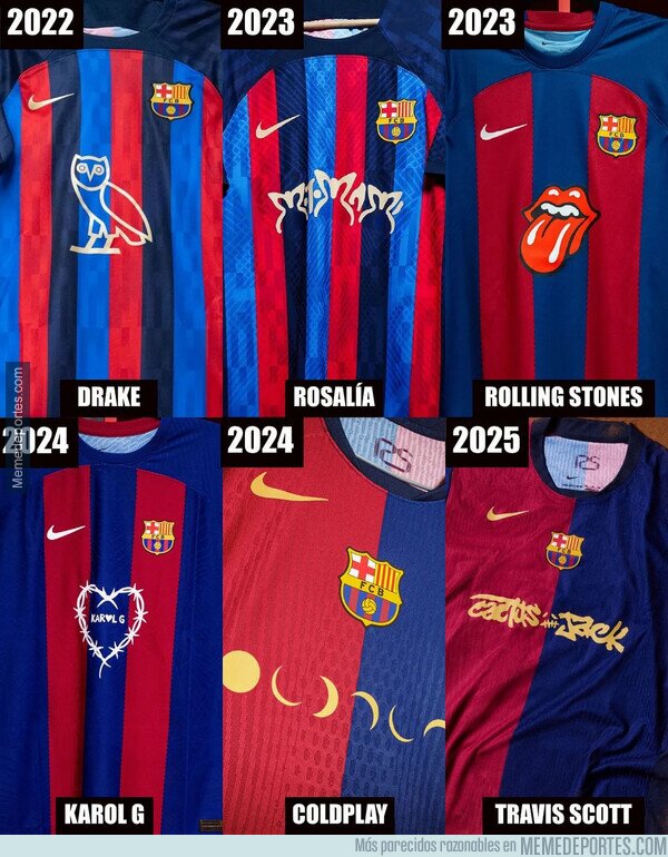 1221195 - Las camisetas del Barça con sponsor de cantantes para los Clásicos