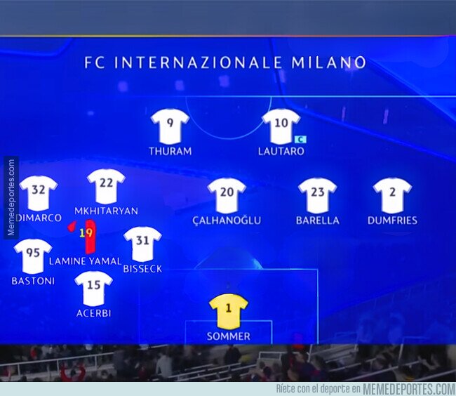 1221294 - La alineación del Inter esta noche