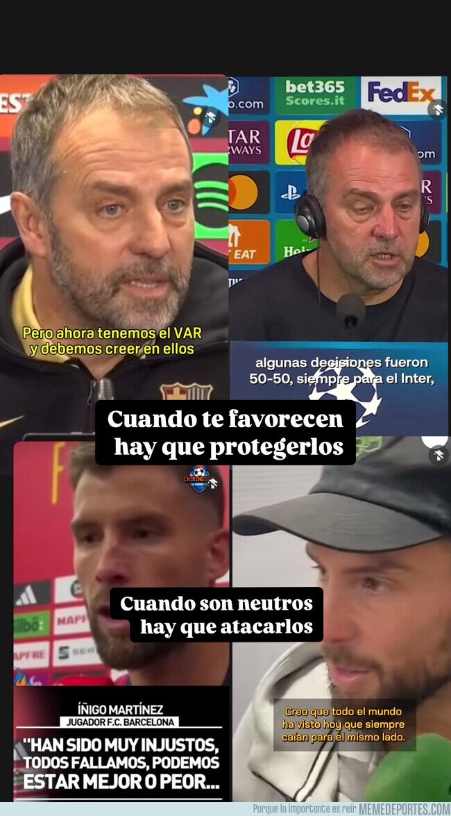 1221543 - Barcelonismo sociológico, cuando les interesa protegen al árbitro y cuando no, lo atacan.