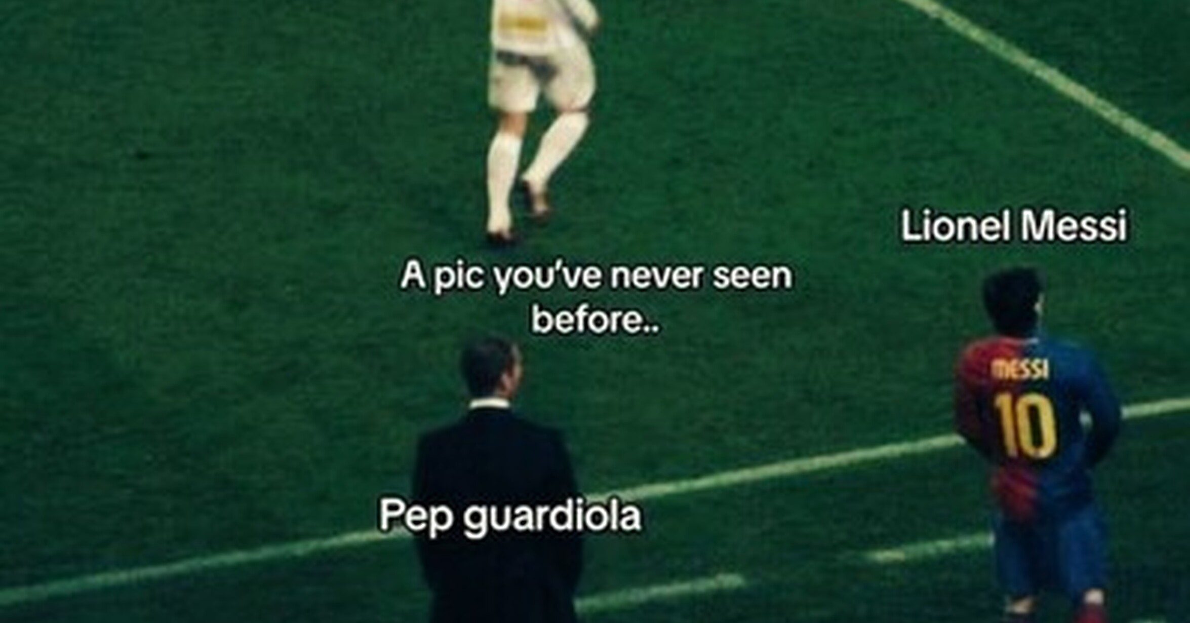 La única foto de Messi con los entrenadores más importantes de su carrera