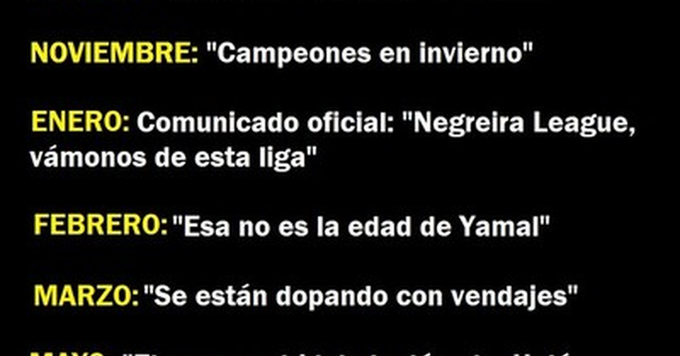 Que temporada más graciosa...