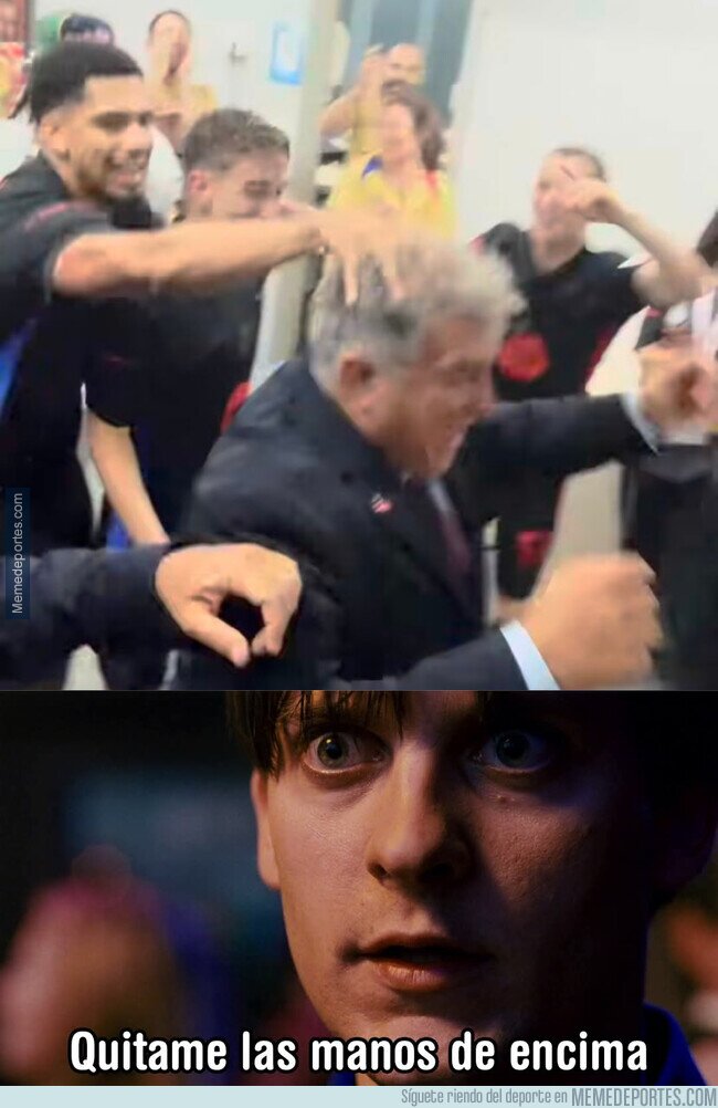 1222083 - Laporta al ver que el que le agarraba la cabeza era Araujo