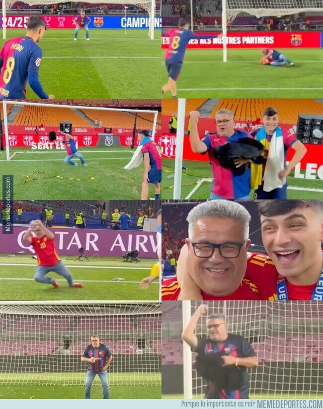 1222399 - Pedri siempre celebra chutando un penalti a su padre