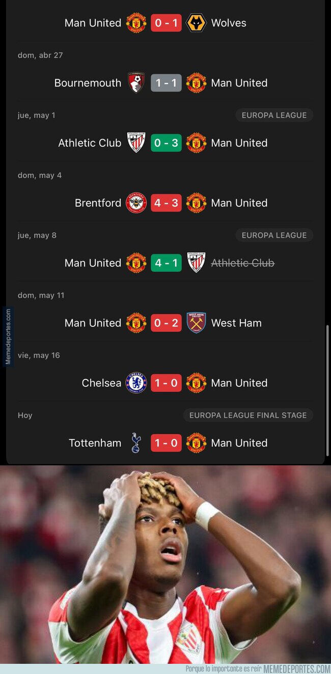 1222557 - El United solo le ha ganado al Athletic en el último mes y medio