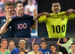 Enlace a Lewandowski llega a los 100 también con el Barça