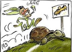 Enlace a A Lewy no le dió para alcanzar a la tortuga